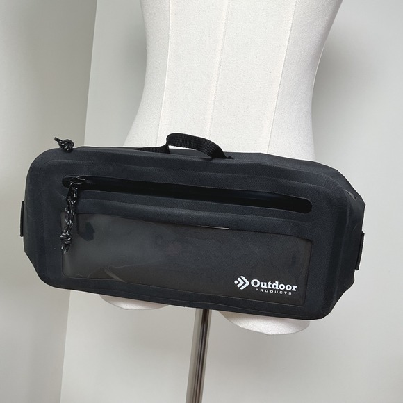 Outdoor Products Handbags - Outdoor Products Black Waterproof Fanny Pack Waist Bag Clear Window Zip Pouch